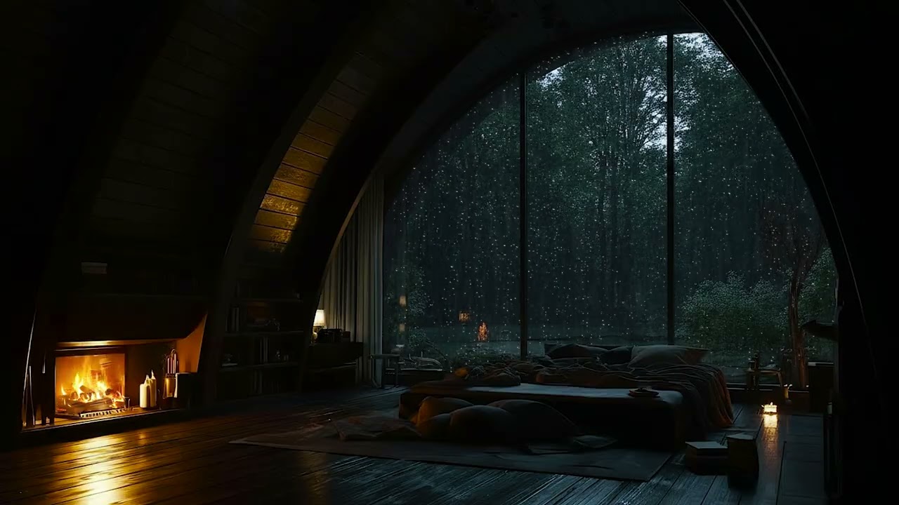 Soothing Rainfall & Crackling Fire | Ultimate Relaxation & Sleep Aid