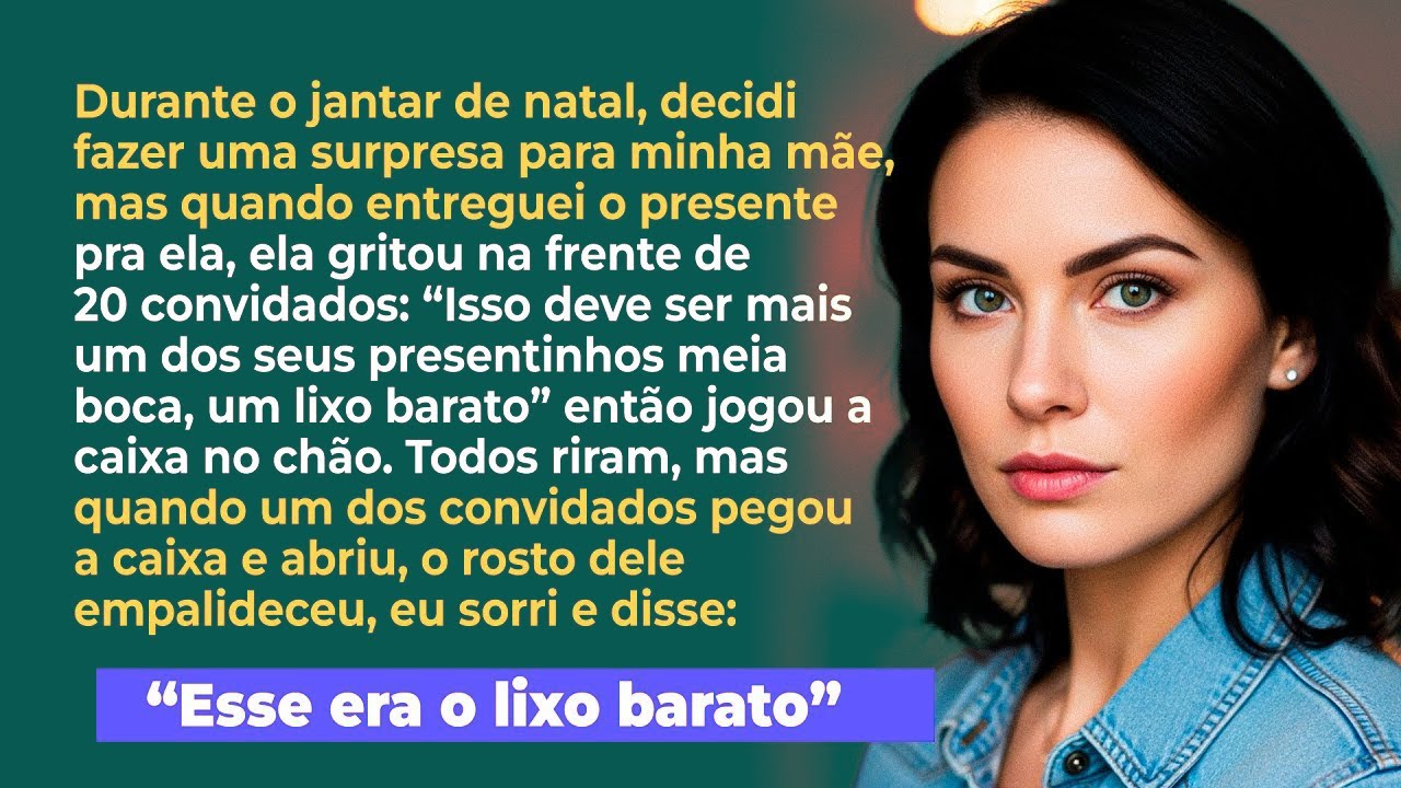 Minha mãe olhou para embalagem do meu presente e disse; 'Nem pra me dar algo bom serve' E jogou no