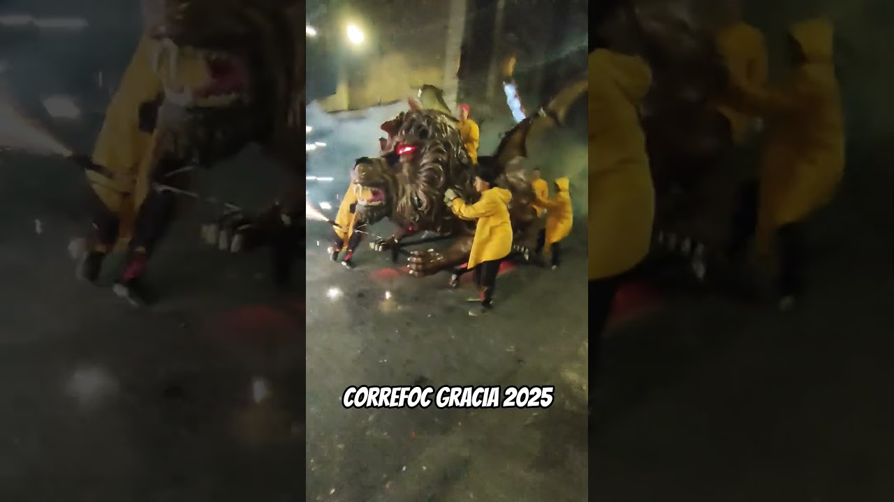 Correfoc Gracia 2025 #fireworks #epic #correfoc #shorts #viral #diables #shortvideo
