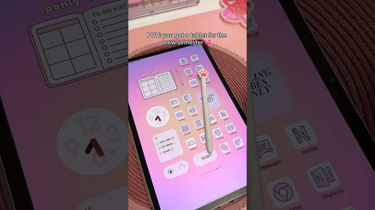 pov: you got a tablet for the new semester 💕✨ Samsung galaxy tab | penly app | digital note taking