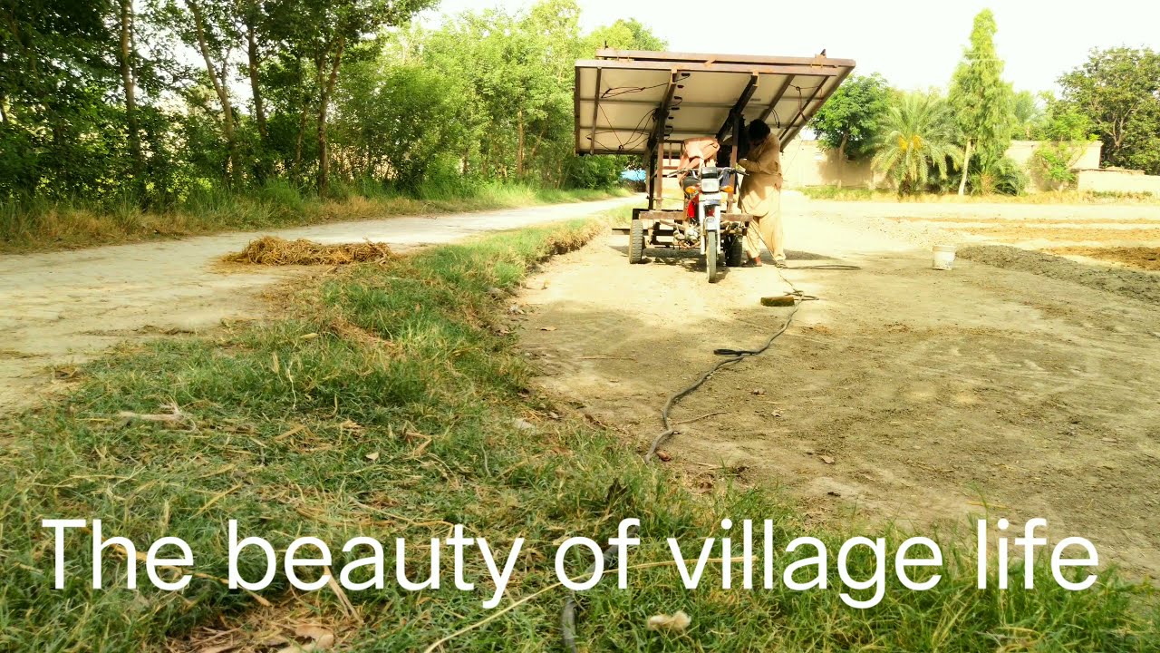 Foldable Solar tube well system on motorcycle for water pump.#solar tube well system.