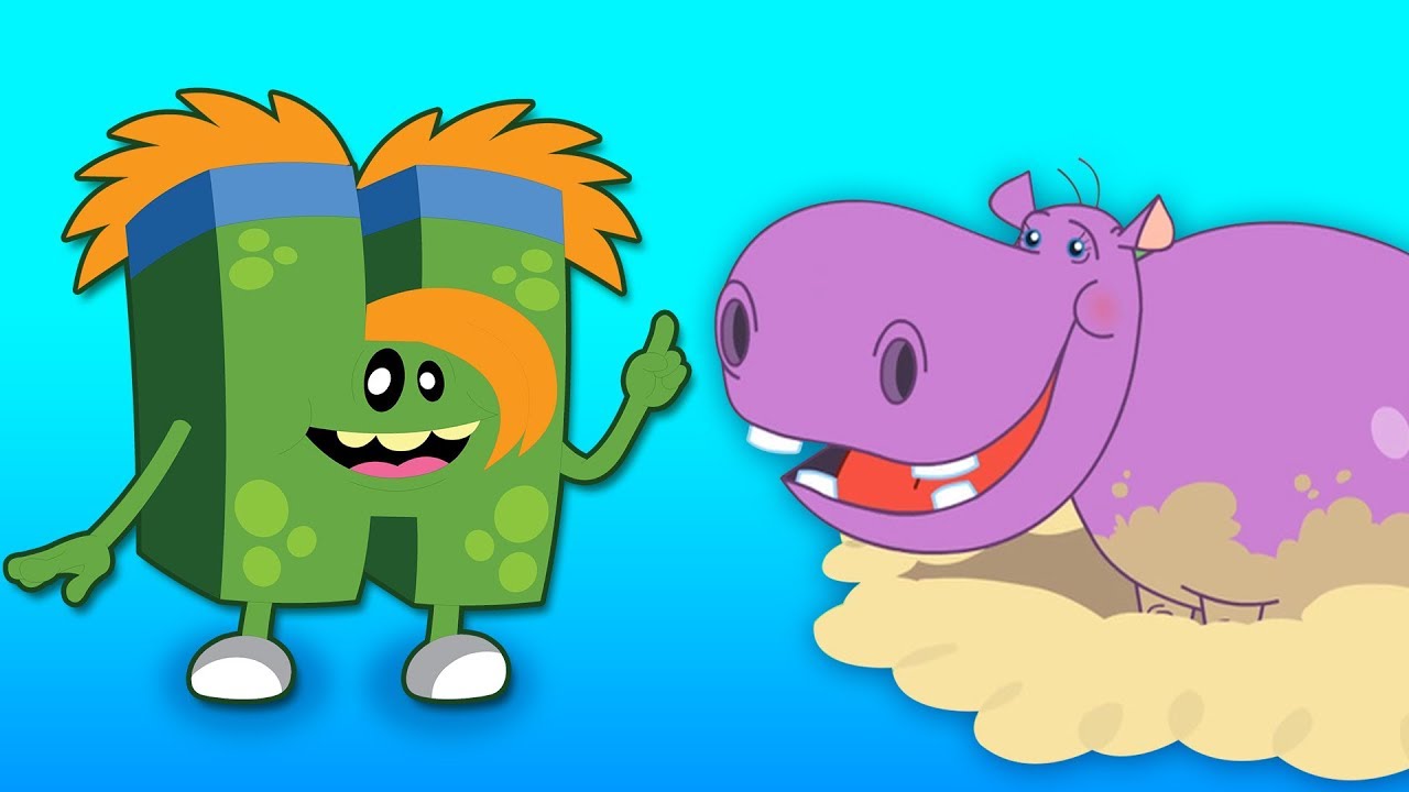 H For Hippopotamus | Alphabet Learning Video For Babies Kids Children | ABC Monsters