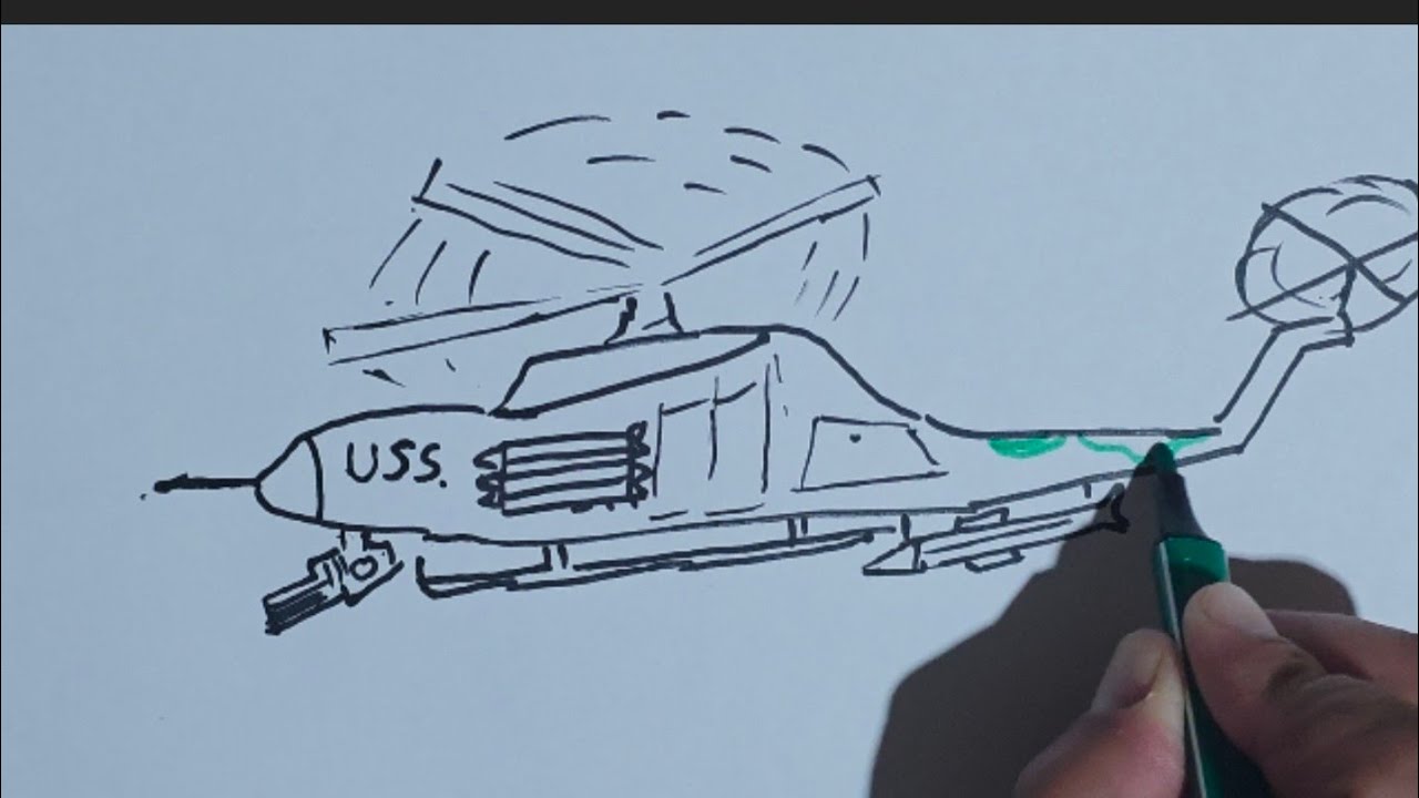How to draw a future Military Helicopter