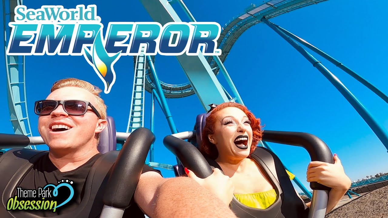 First Ride on Emperor at SeaWorld San Diego! | Californias Tallest, Longest & Fastest Dive Coaster