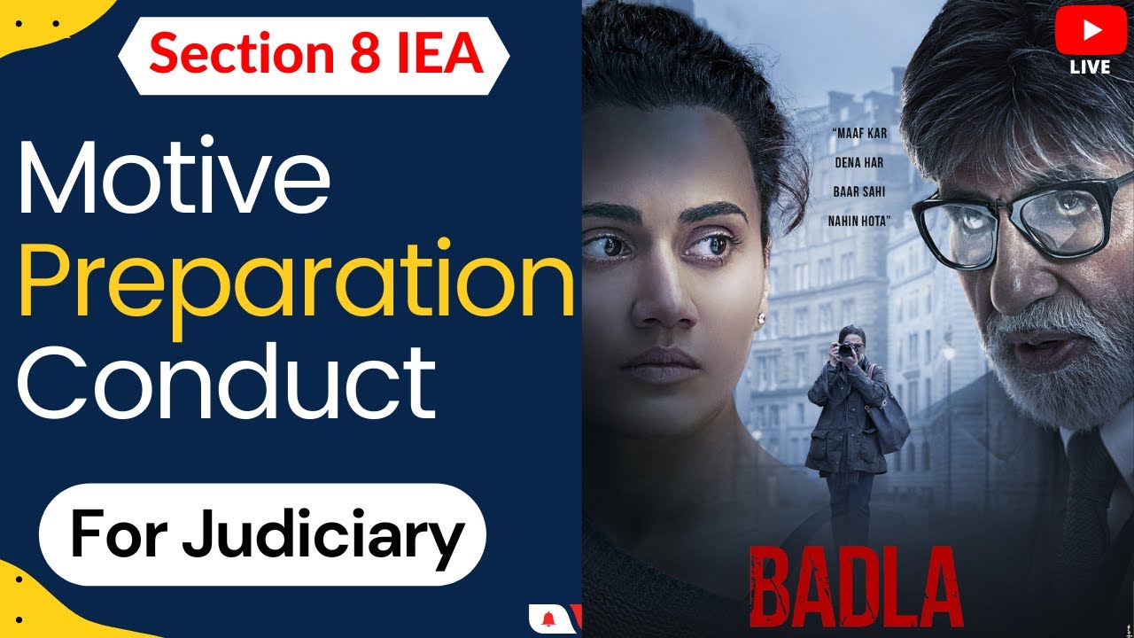 Section 8 of Evidence Act | Motive Preparation Previous and Subsequent Conduct in Evidence Act