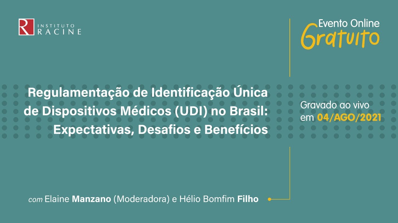 Palestra: Regulamentação de Identificação Única de Dispositivos Médicos (UDI) no Brasil