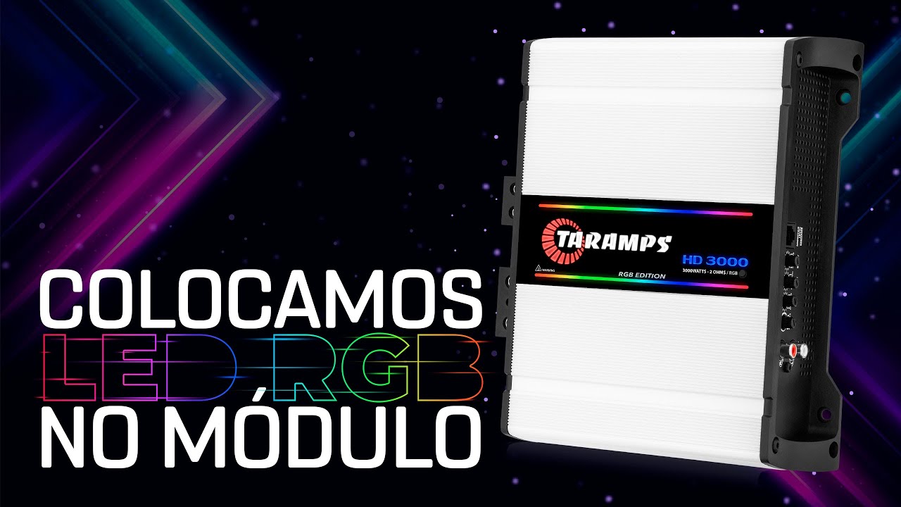 Módulo Amplificador Taramps HD 3000 RGB Edition – 3000W RMS com Efeitos de LED