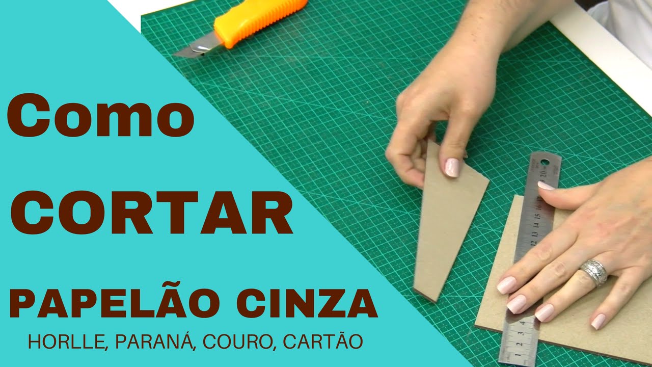 Como Cortar Papelão Cinza | como Cortar Papel Holler / Hörlle Reto e Redondo Manualmente