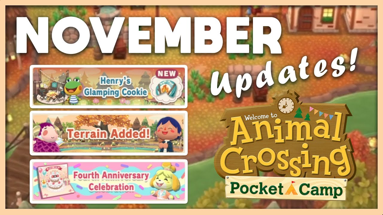 UPDATE Overview for NOVEMBER in Animal Crossing Pocket Camp