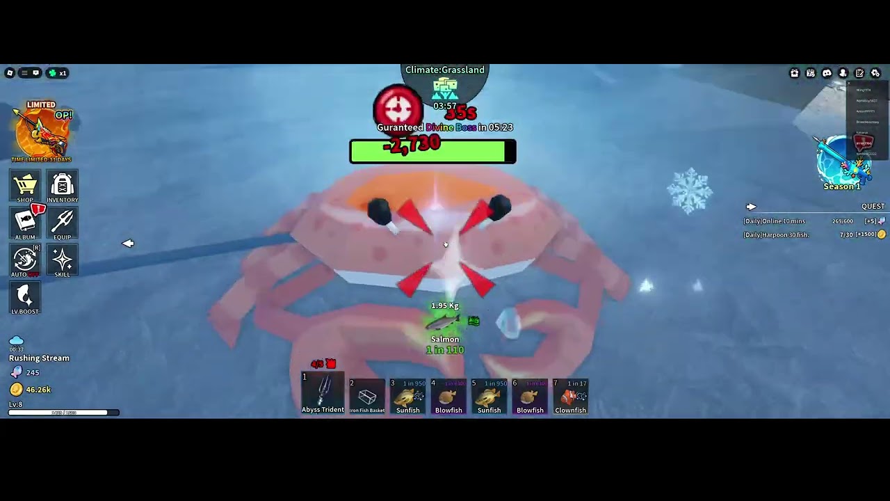 Hallo Roblox freunde und Willkommen zur speerfischen