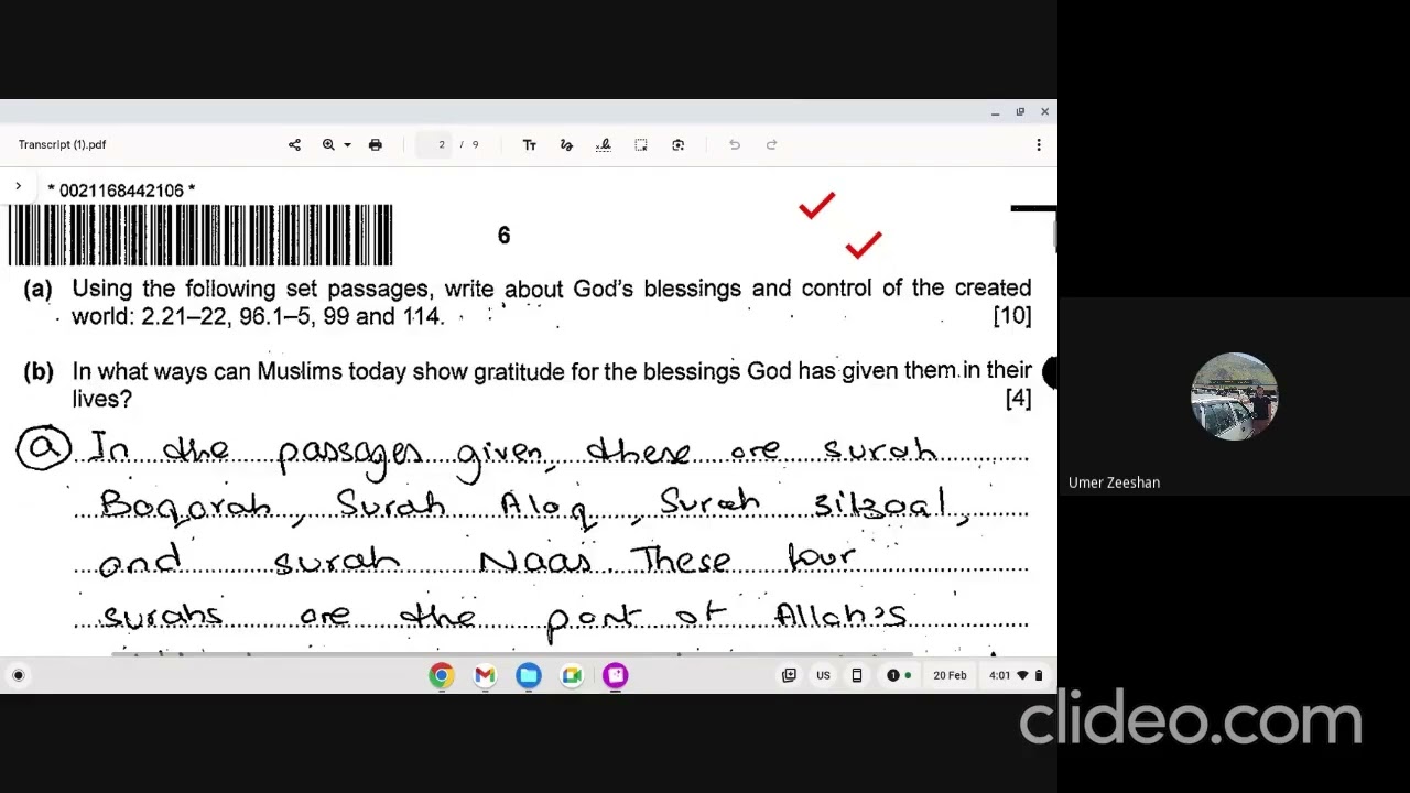 Background of Soorahs and transcript review