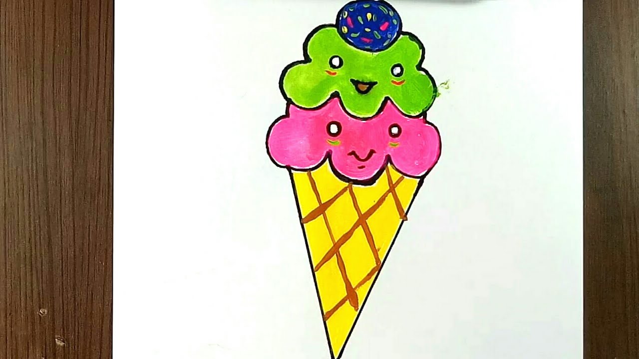 How To Draw A ICE CREAM  ||  ICE CREAM Drawing || Step by Step || Easy Drawing || Drawing Guide