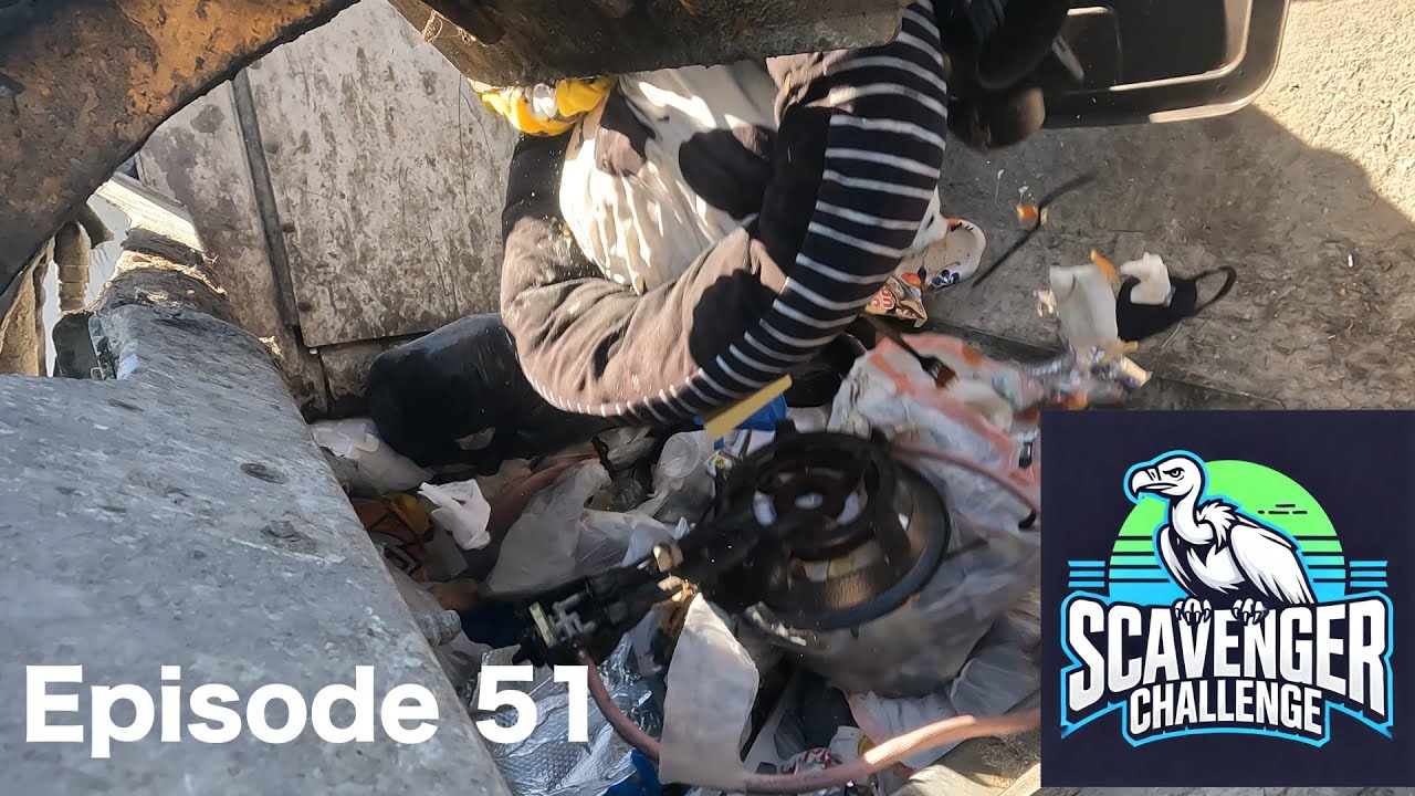 *** Scavenger Challenge ** GoPro Garbage Truck Hopper View + Garbage Load Dump!! (ep.51)