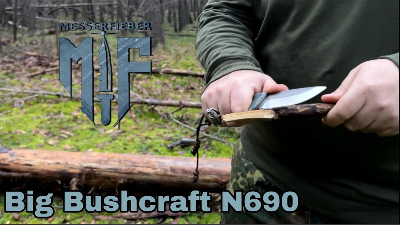 Big Bushcraft Messerfieber Erleben Sie die Schärfe:Taschenmesser mit Bushcraft-Klinge aus N690 Stahl