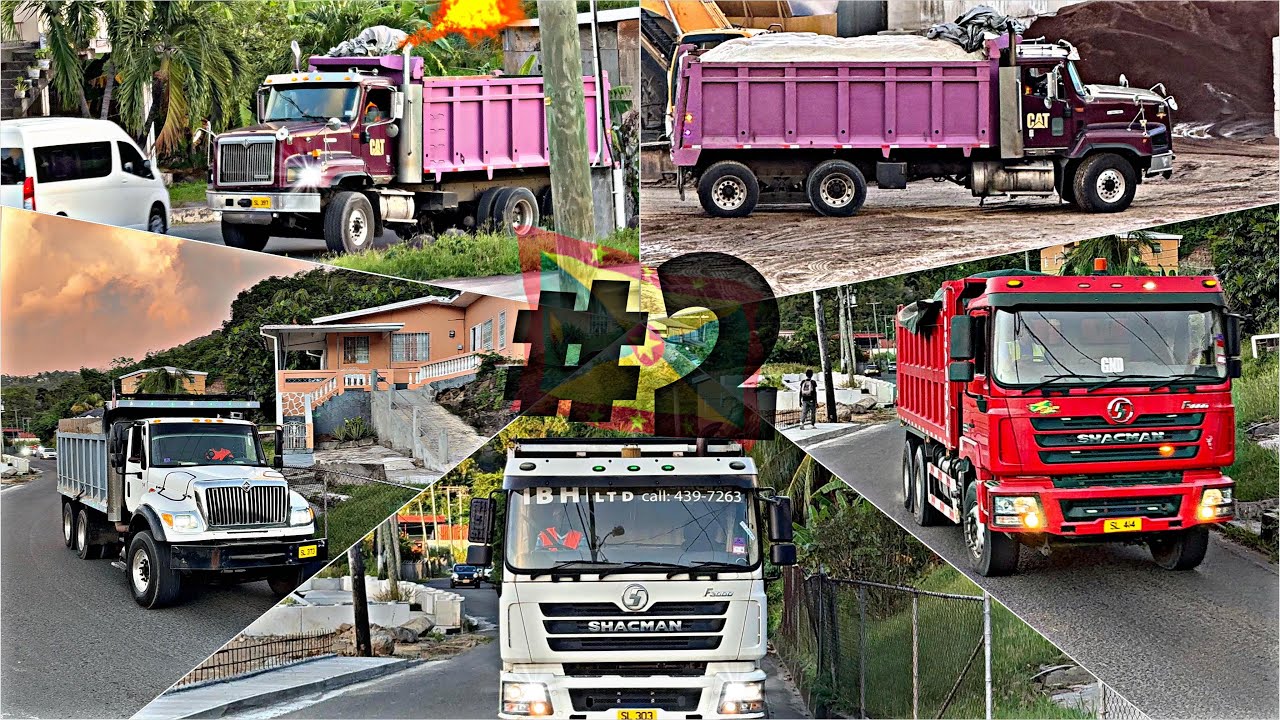 Grenada Truckers in Action Bringing Aggregates and More🇬🇩🇬🇩🇬🇩 S1.E2  #trucks #grenada #explorepage 