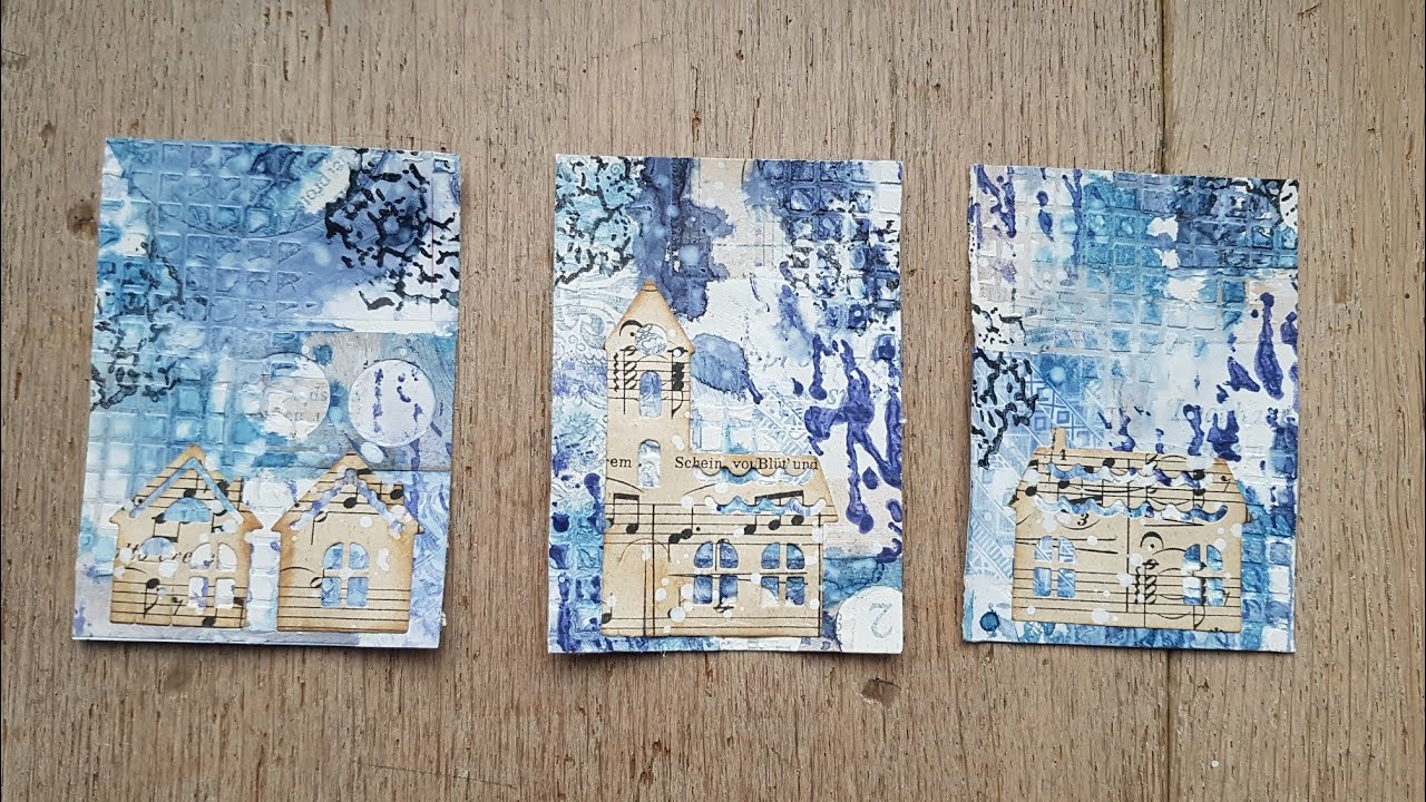 gemakkelijke, low budget, mixed media ATC's