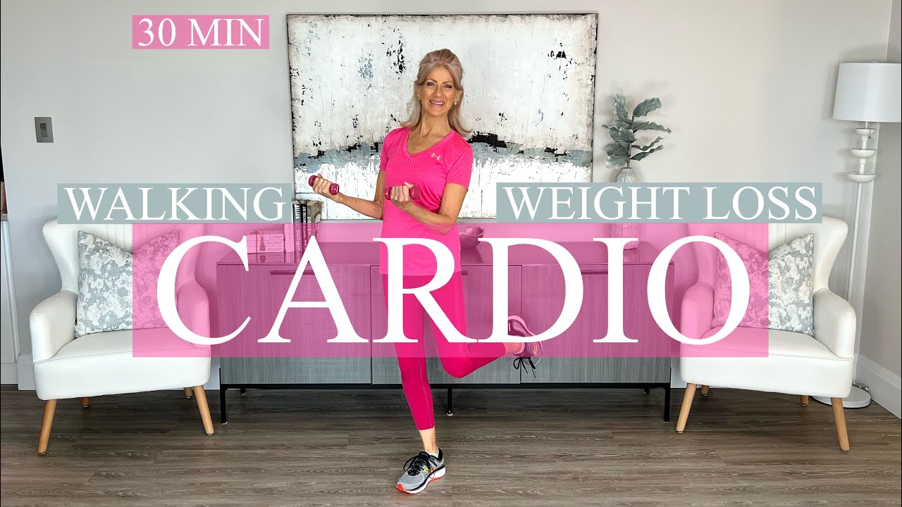 30 MIN WALKING CARDIO FOR WEIGHT LOSS!  🙌 3,200 STEPS! 💗
