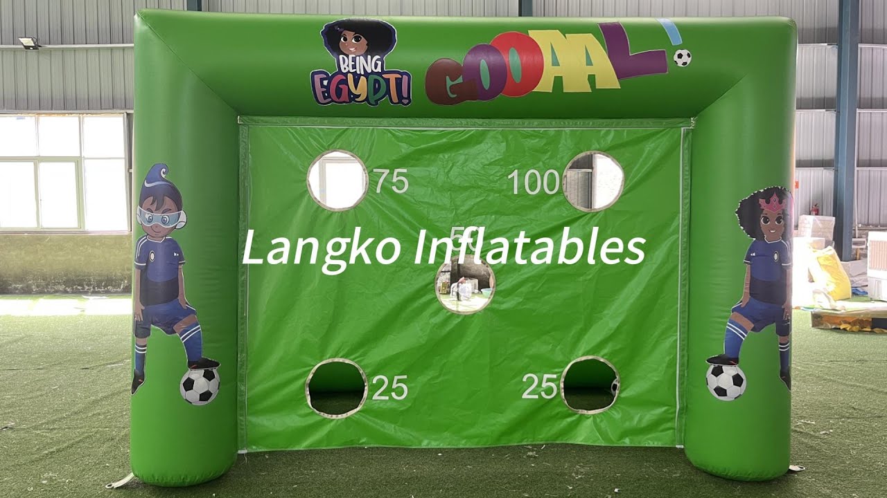 Commercial football shoot game inflatable structure carnival sports party games