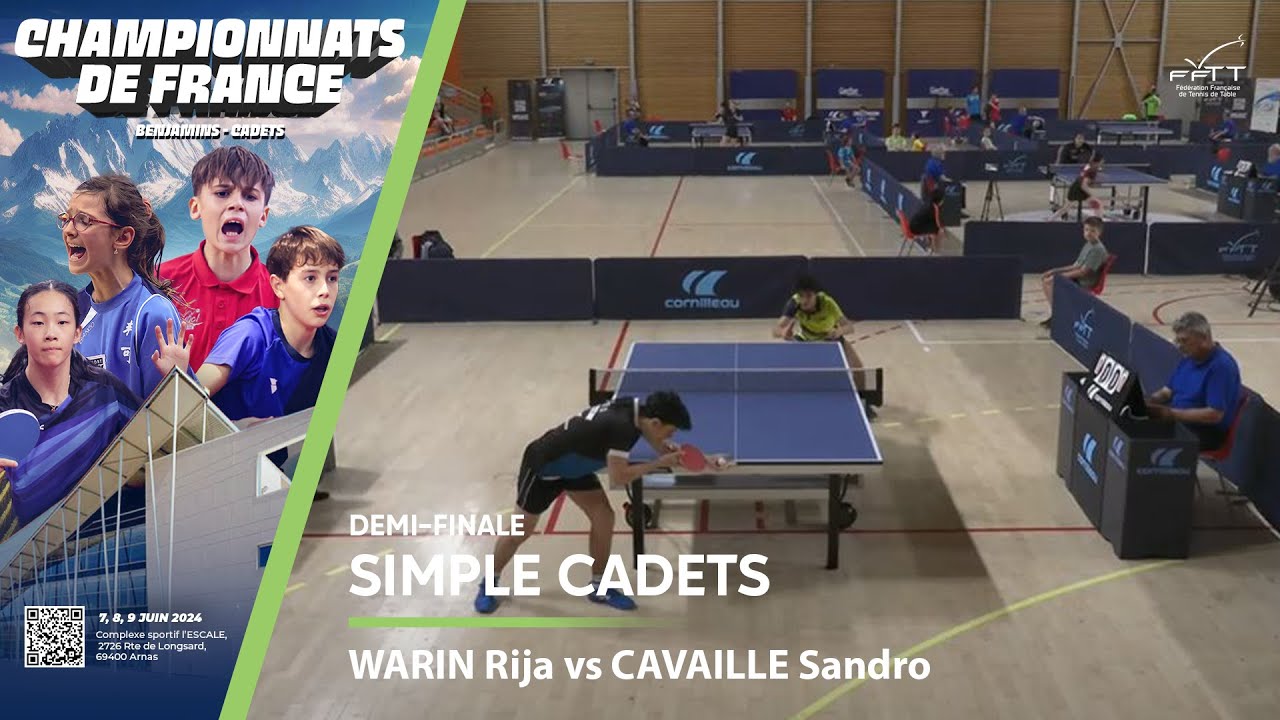 Rija WARIN vs Sandro CAVAILLE | DEMI-FINALE | FRANCES CADETS 2024