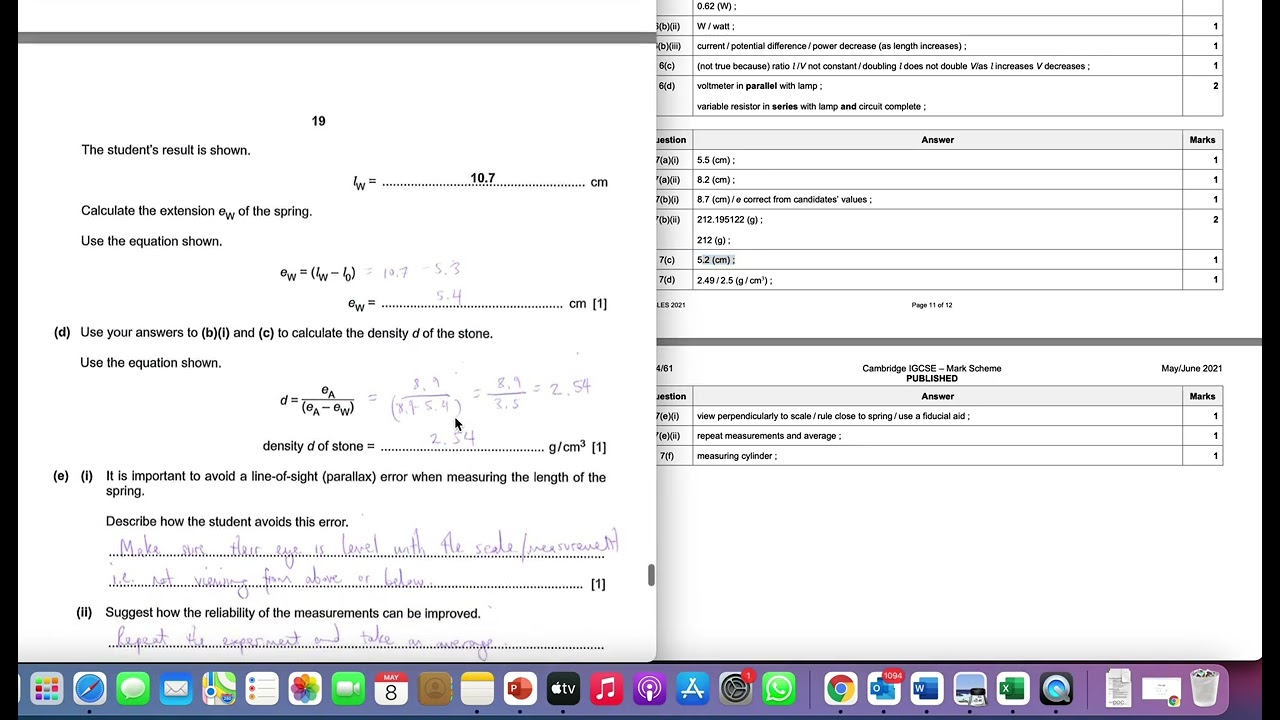 0654 IGCSE Coordinated Sciences Summer 2021 QP 61 Question 7