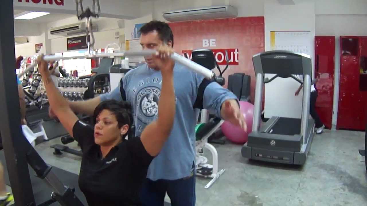 Milos Sarcev  Giant Set for Back for Ladies... Performing Alicia Martinez, Workout DR