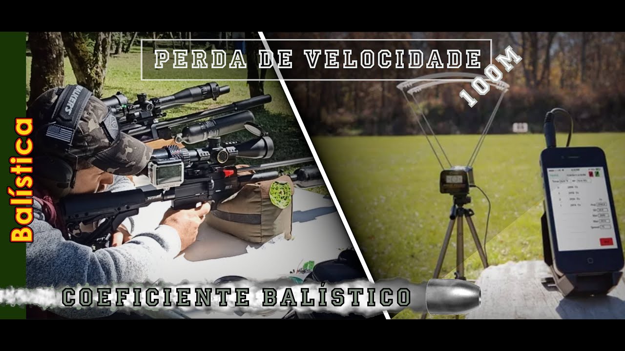 Incrível! Coeficiente Balístico na prática - Dois cronógrafos 100m. Carabina de ar.