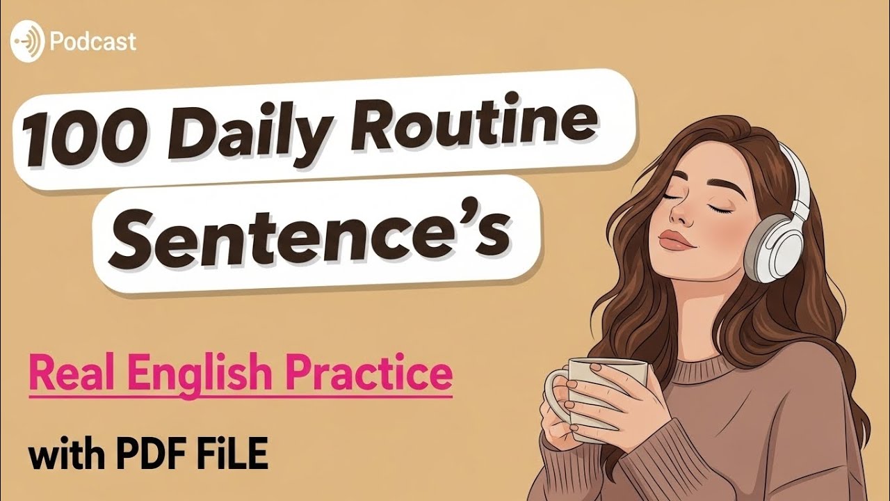 100 Daily Routine English Sentences | Shadowing & Listening Practice | Speak English Fluently