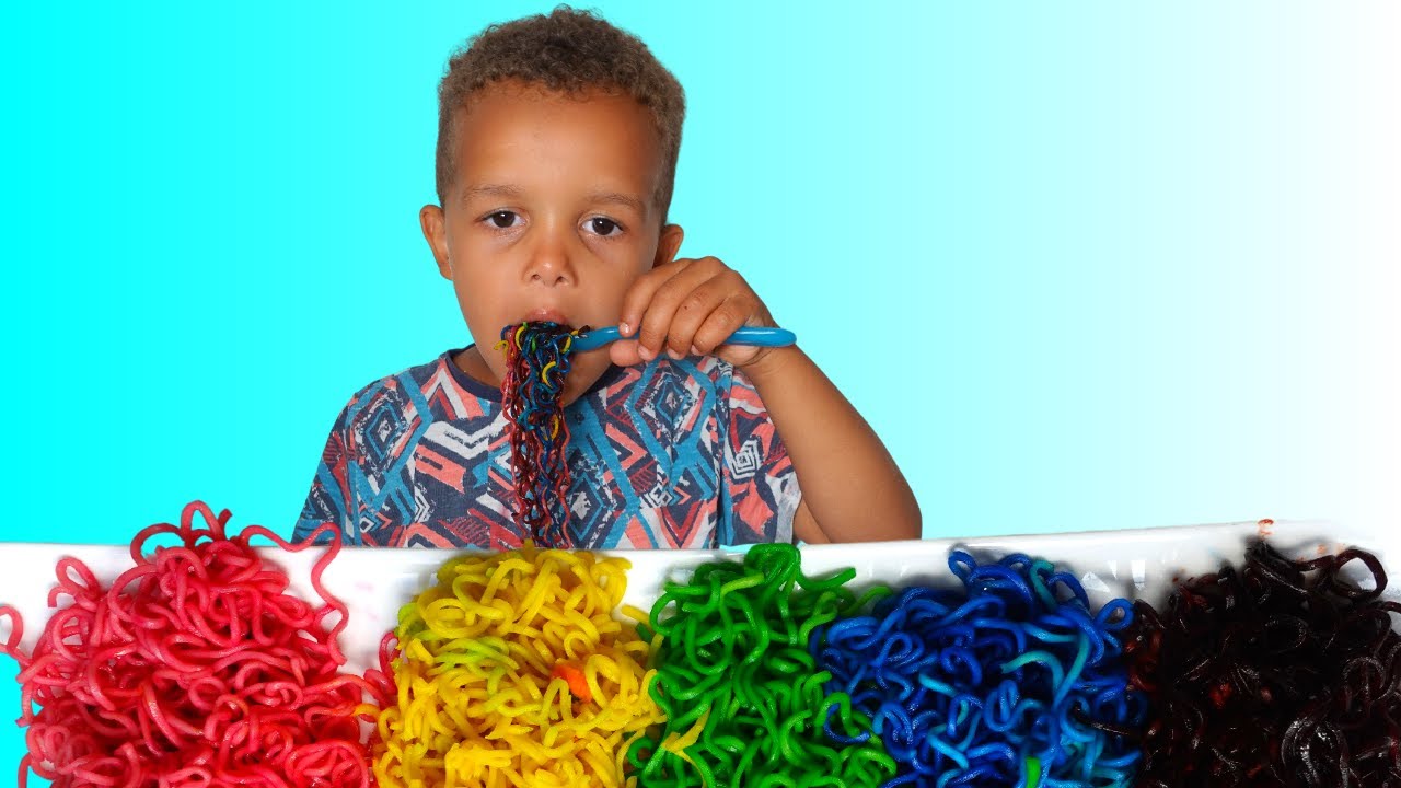 Tembo makes rainbow colored noodles, Tembo TV # 9