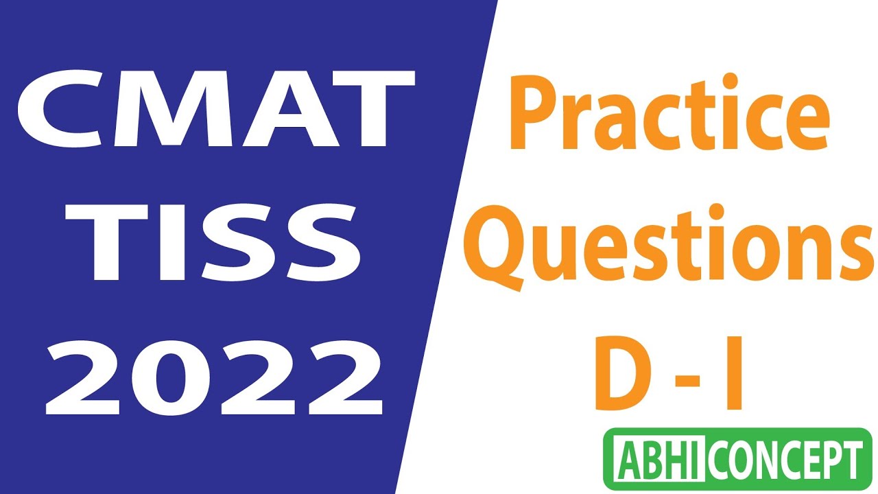 CMAT 2022 |TISSNET 2022 | Quant | PRACTICE SESSION - 2| Data Interpretation | CRACK CMAT TISS - 2022