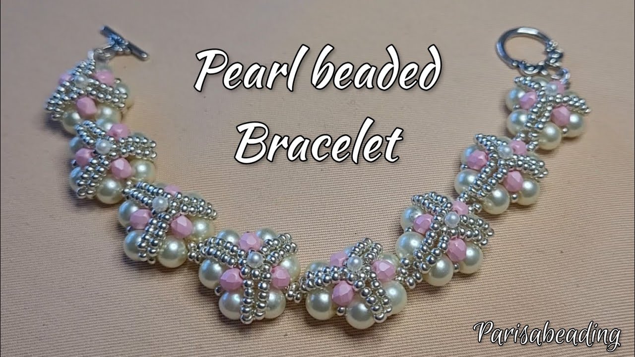 DIY Beaded Pearl and Seed Bead Bracelet 🌷
