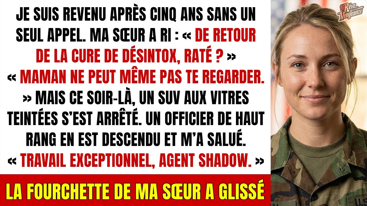 Ma sœur m'a traitée de toxicomane devant tout le monde... Puis le Général est arrivé.