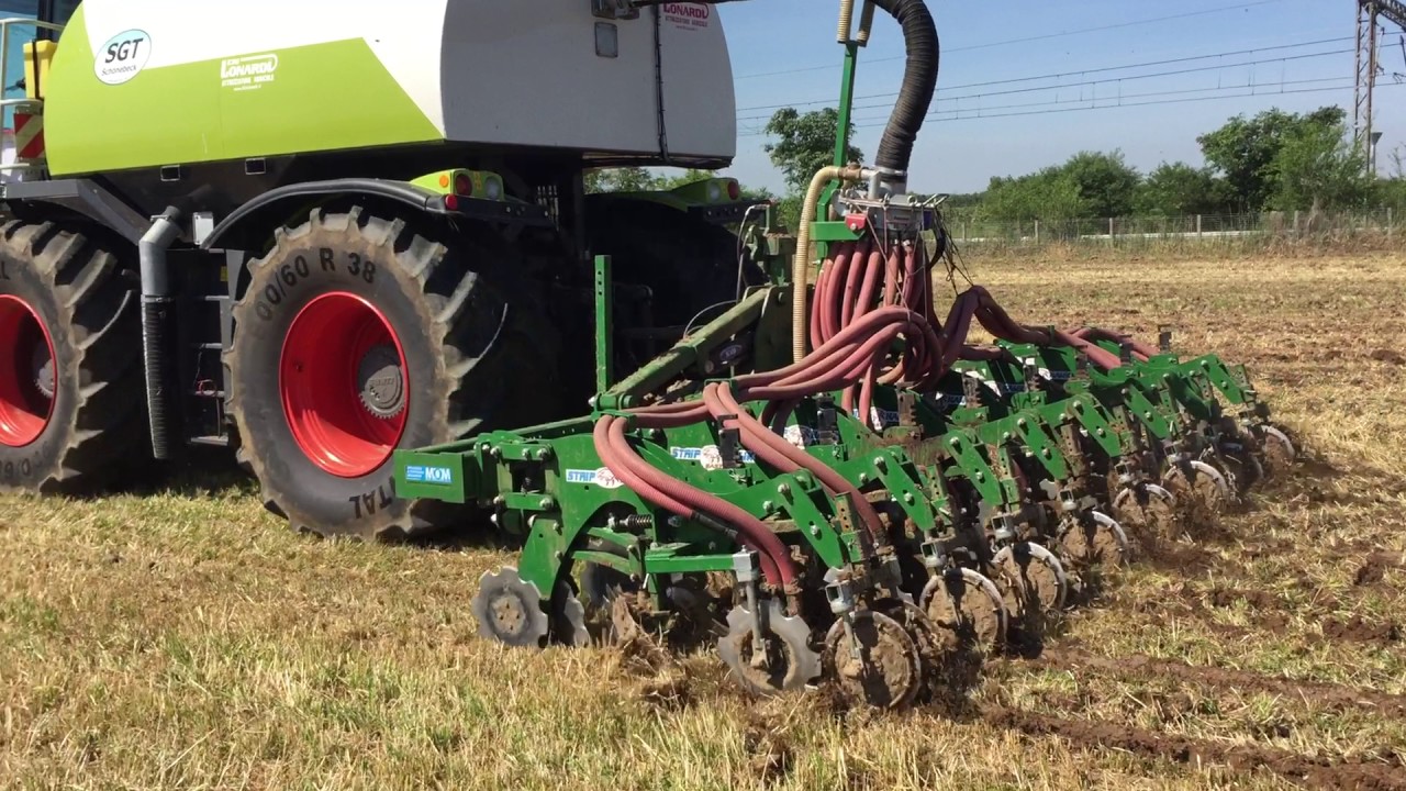 M.O.M Strip Hawk Easy, Strip tiller con Claas Xerion 3800 Sgt. interramento digestato. Pt/2