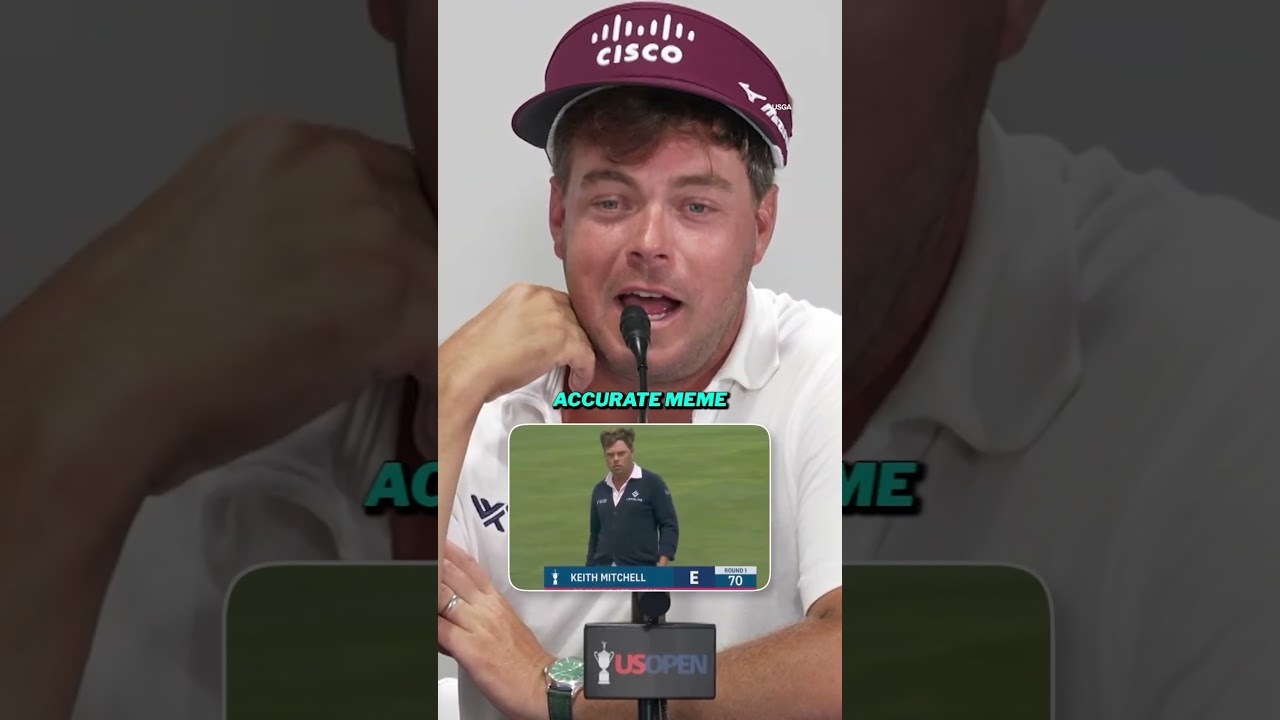 Keith Mitchell has seen the meme of himself 😭 #shorts #golf #usopen