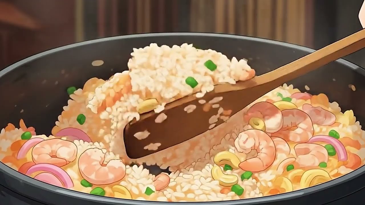 Rainy Day Riverside 🌧️ Catching River Shrimp & Cooking Clay Pot Rice | Ghibli-Style ASMR