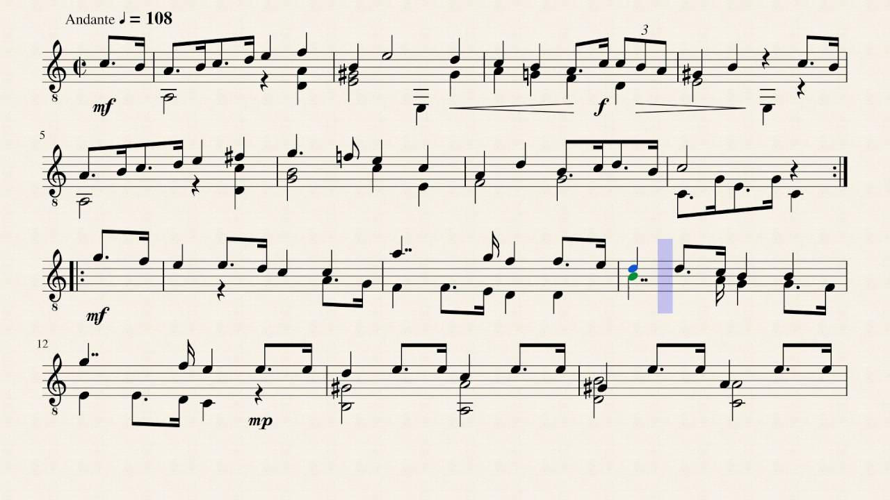Estudio opus 35 no.14 by Fernando Sor