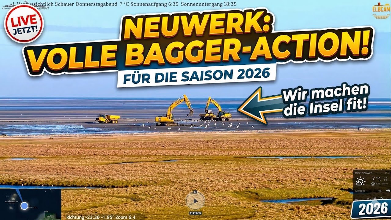 Großeinsatz im Watt: Bagger-Action für die Saison 2026