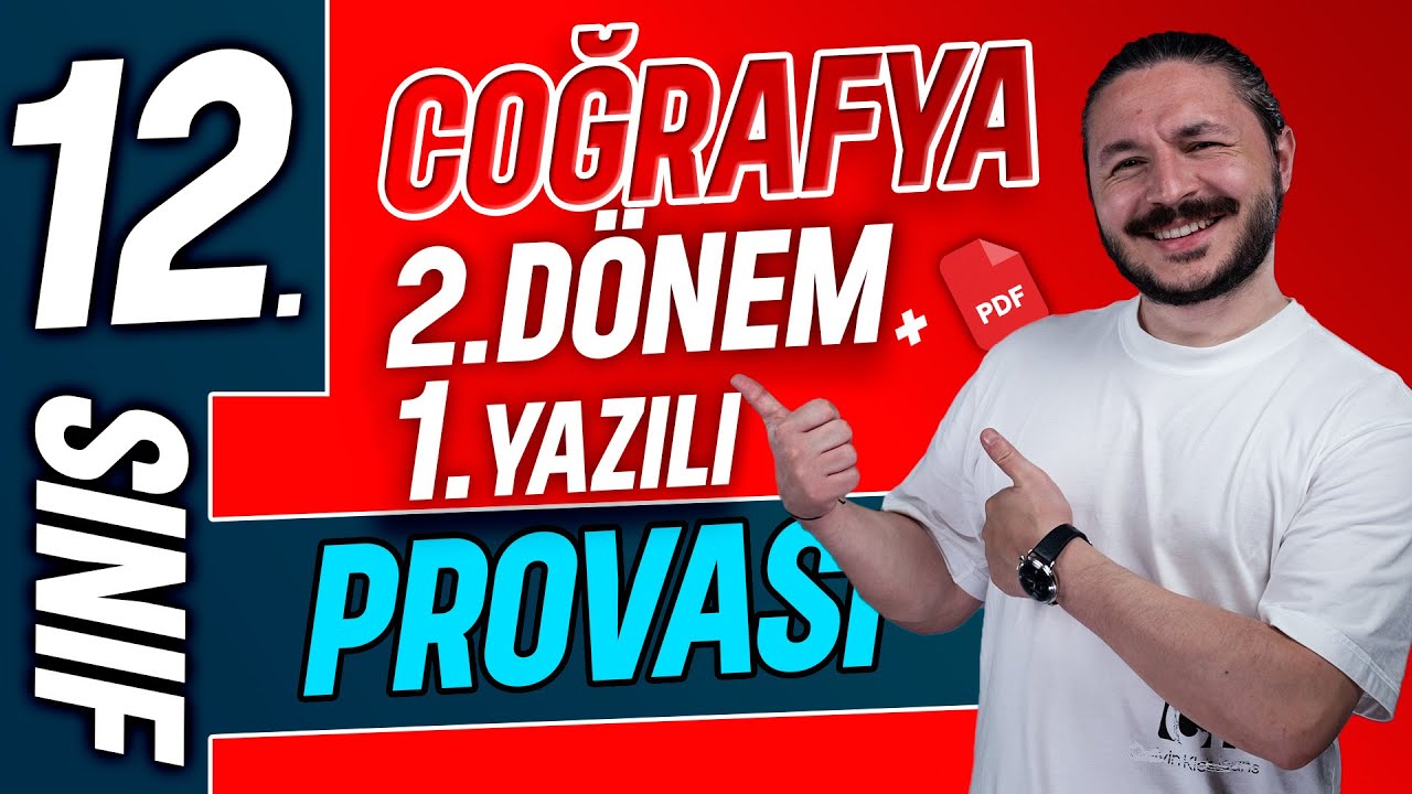 12.sınıf coğrafya 2.dönem 1.yazılı | 2025