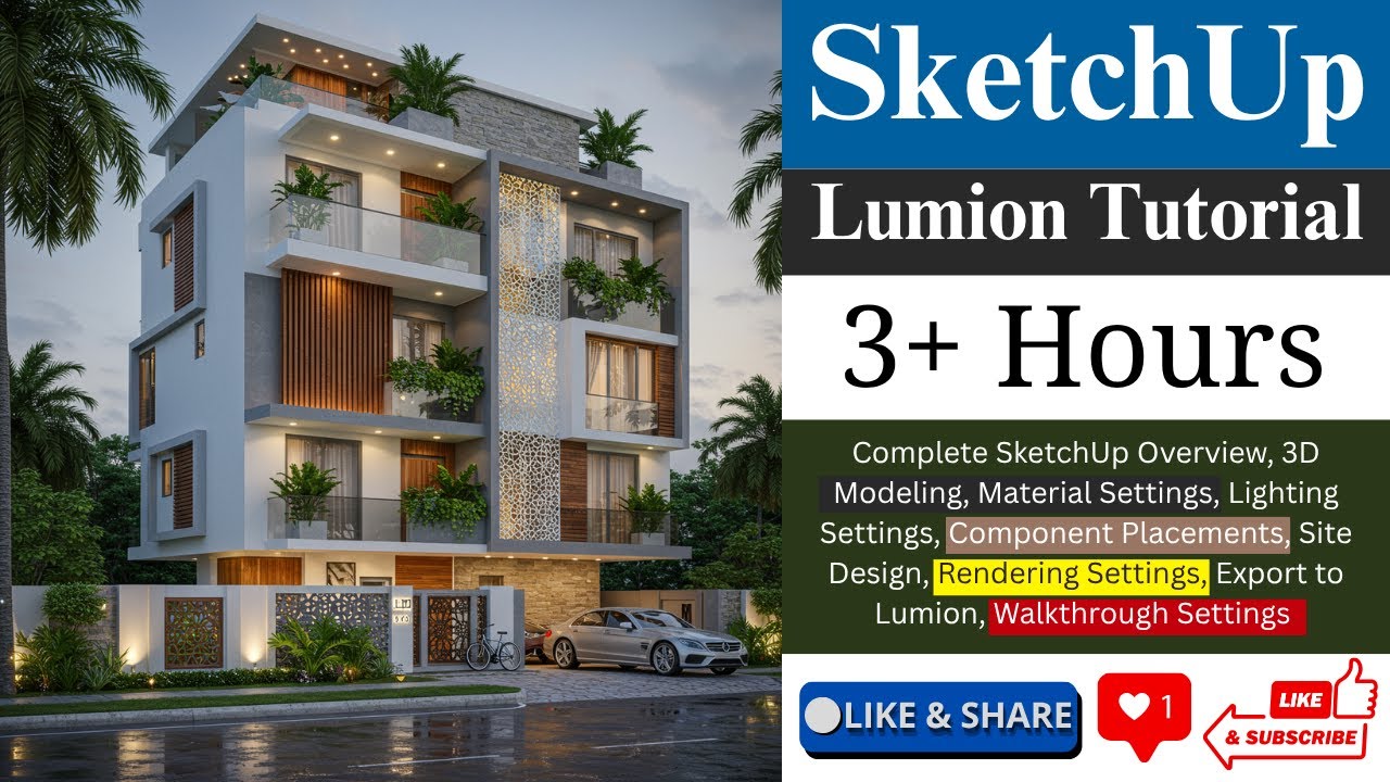 House Design in SketchUp to Lumion 🌟 | Realistic Rendering for Beginners