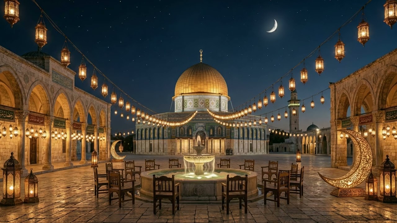 من رحاب المسجد الاقصى عام 1550 م | اجواء رمضانية ساحرة 🌙☪️🕌
