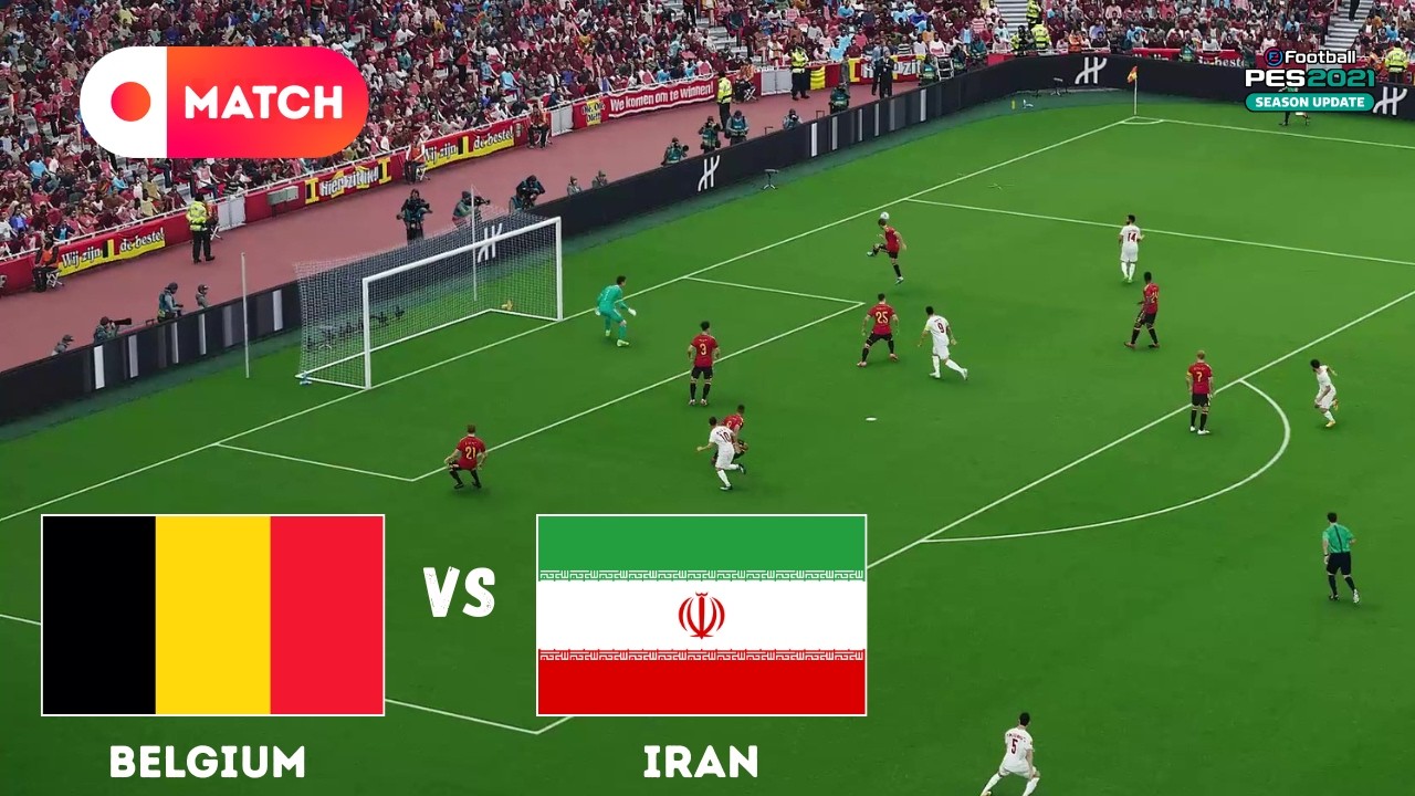 IRAN vs BELGIUM | World Cup 2026 Match Simulation | eFootball PES 21 Gameplay