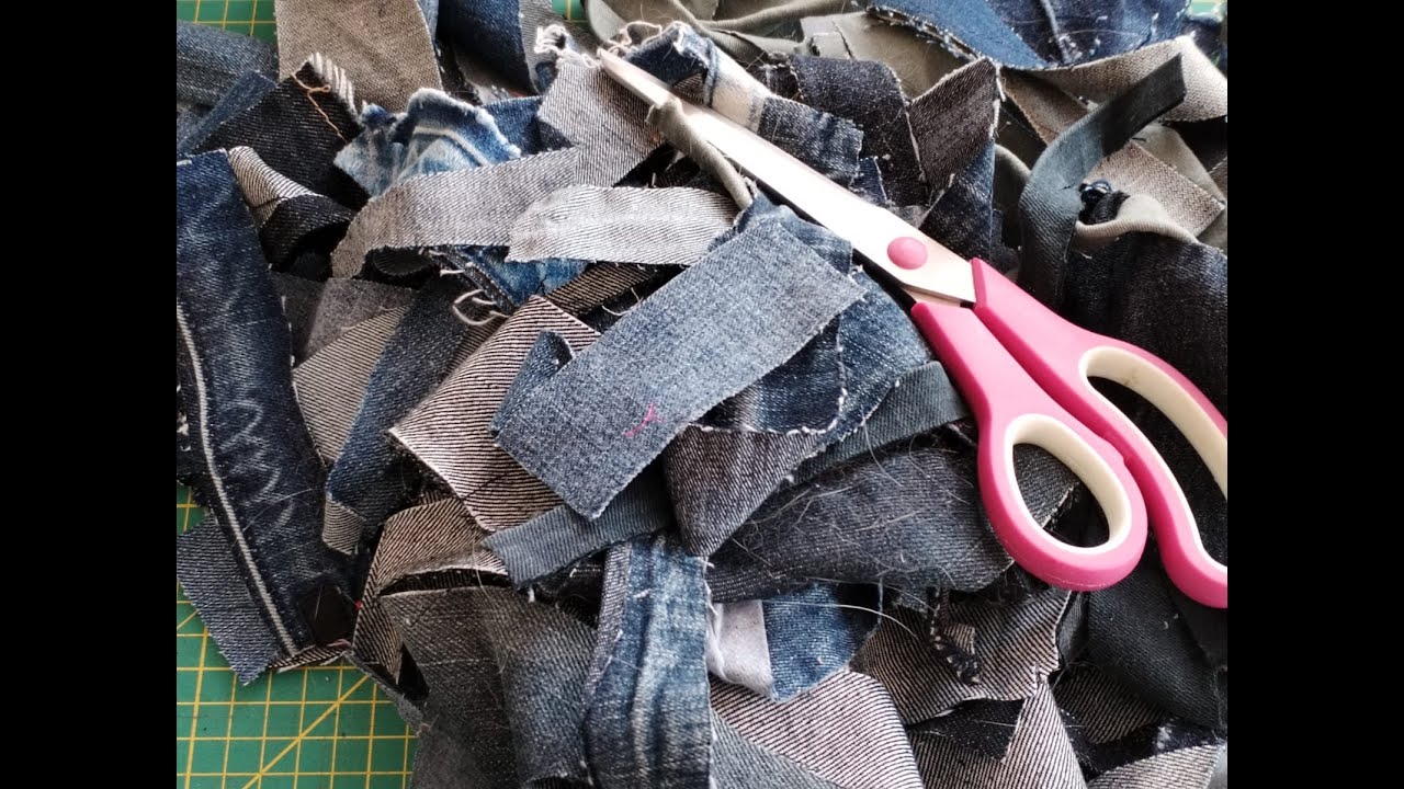 DIY Don't throw away your denim scraps! Красивый способ утилизации джинсовых обрезков