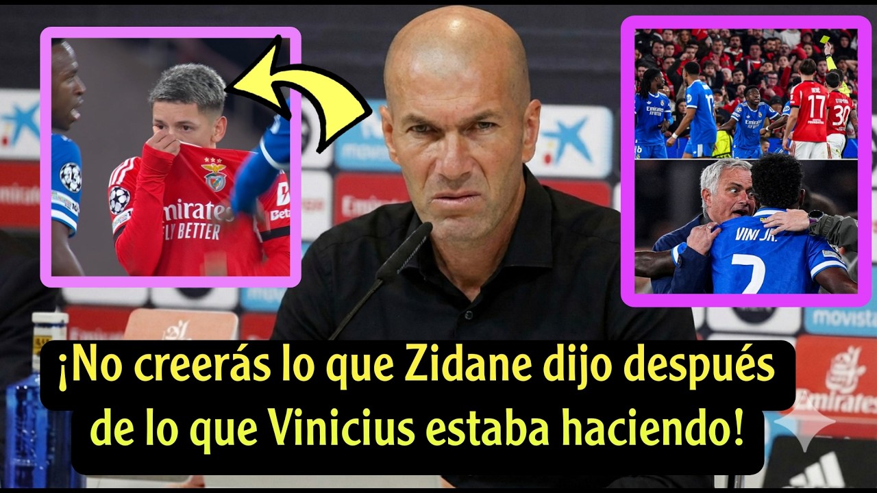 ¿Qué dijo Zidane sobre lo ocurrido con Vinicius Junior en el partido Real Madrid vs Benfica?