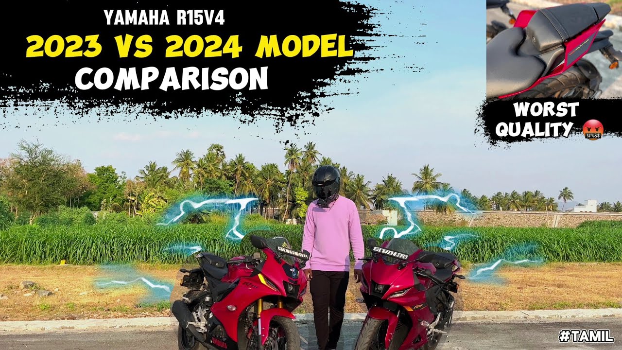 2023 model vs 2024 model🤩 | Yamaha R15v4 comparison🏍 | Detailed review | tamil | Teleportriders |trf