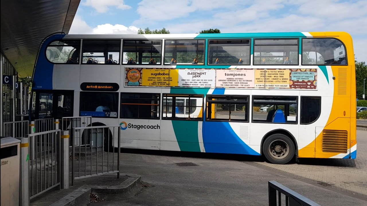 Full Ride: Bus Route Activ8 Andover - Salisbury. Stagecoach Enviro400 19328 (MX08 UBV)