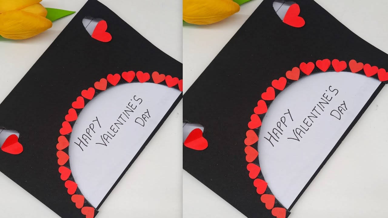 Easy Valentines Day Card / DIY Love Greeting Card / Beautiful Handmade Card idea #valentinesdaygift