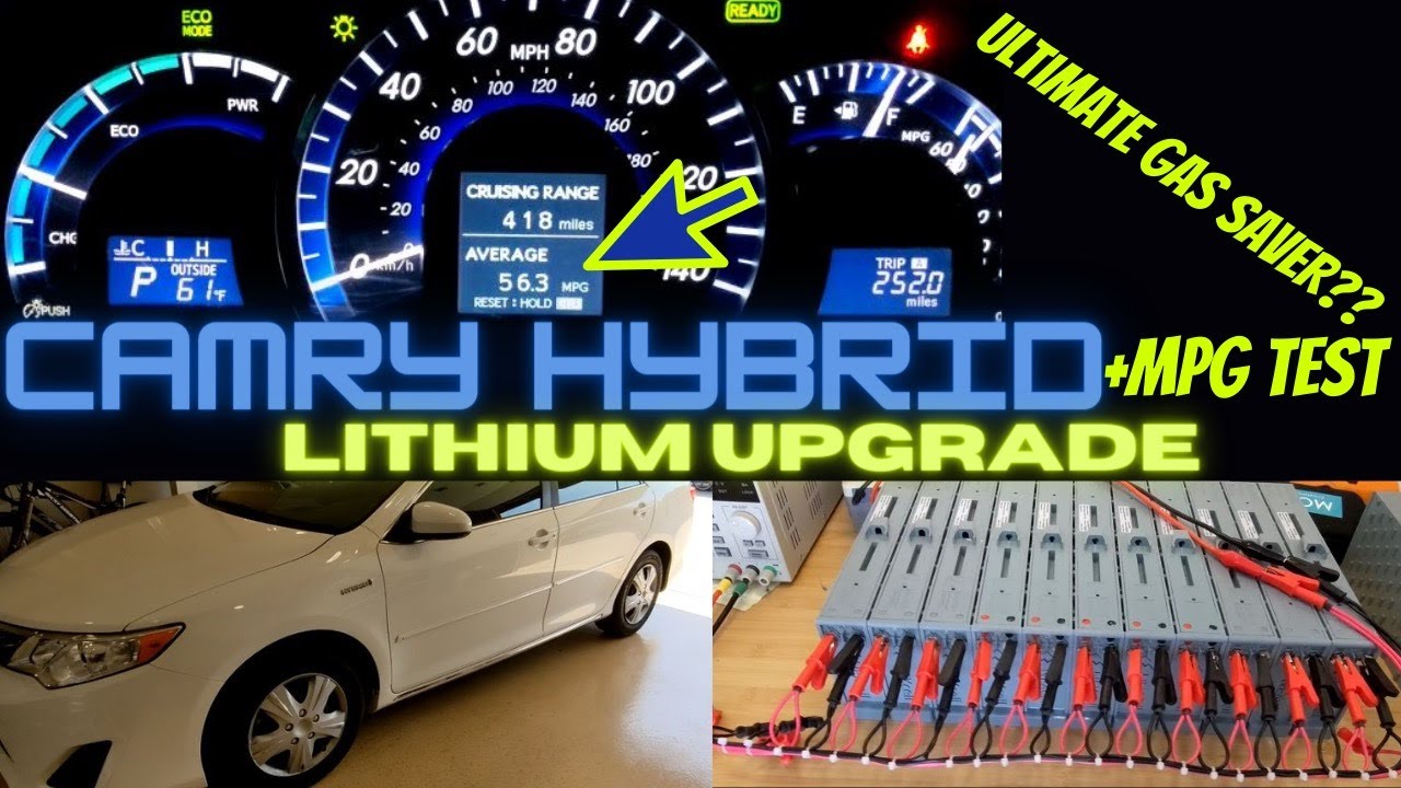 Camry hybrid upgrade to lithium, installation tips and tricks and MPG test, gas saver!