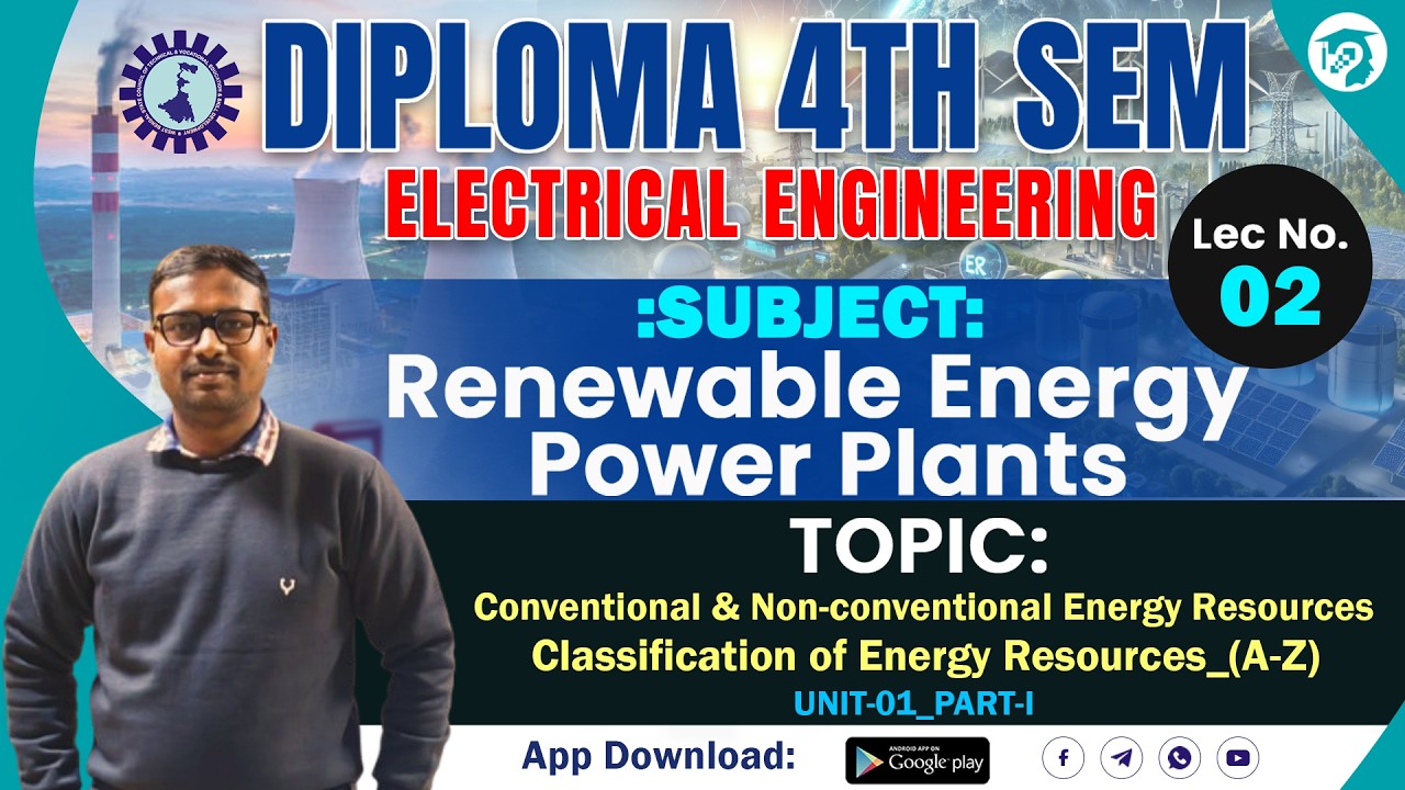 Lec-02| Diploma 4Th Sem EE | Renewable Energy Power Plants🔥UNIT-1_Part-I #wbscte#4thsem #polytechnic