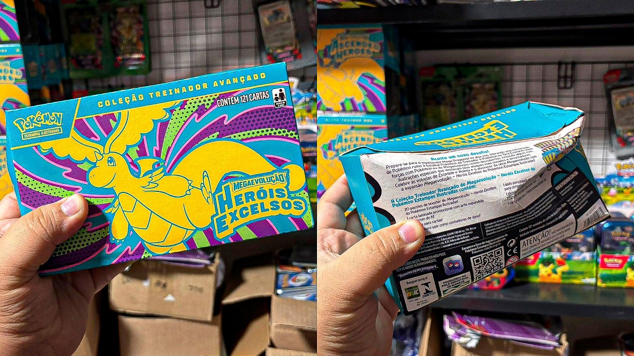 Abrindo essa ETB que foi entregue na bicuda (e outros produtos de Pokémon também)