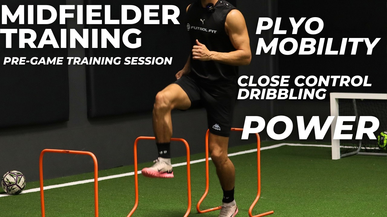 Midfielder Training | Plyo Mobility, Close Control Dribbling, & Power | Pre-game Session