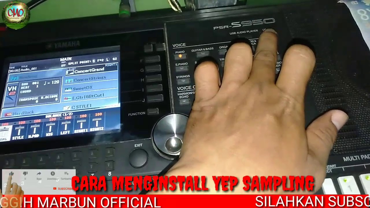 CARA INSTALL YEP/PPI SAMPLING KEYBOARD YAMAHA PSR S750,770,950,970,975 DLL FULL LENGKAP